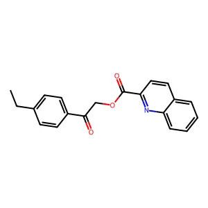 2-(4-Ethylphenyl)-2-oxoethyl quinoline-2-carboxylate structure