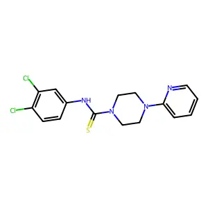 N-(3,4-dichlorophenyl)-4-pyridin-2-ylpiperazine-1-carbothioamide structure