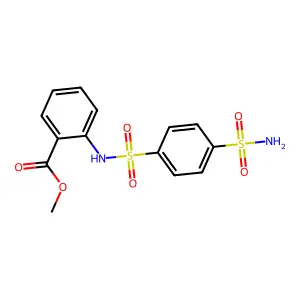 Methyl 2-{[(4-sulfamoylphenyl)sulfonyl]amino}benzoate structure