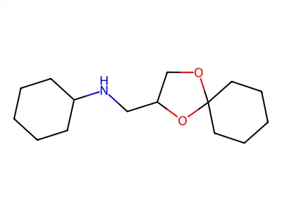 N-(1,4-dioxaspiro[4.5]decan-3-ylmethyl)cyclohexanamine structure