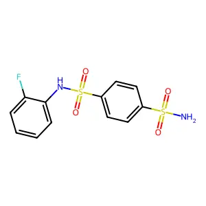 N-(2-fluorophenyl)benzene-1,4-disulfonamide structure