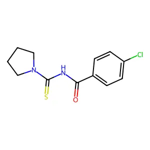4-chloro-N-(pyrrolidine-1-carbothioyl)benzamide structure