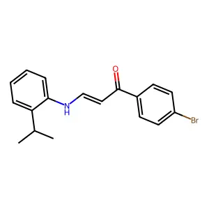 (E)-1-(4-bromophenyl)-3-(2-propan-2-ylanilino)prop-2-en-1-one structure