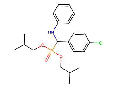 N-[bis(2-methylpropoxy)phosphoryl-(4-chlorophenyl)methyl]aniline structure