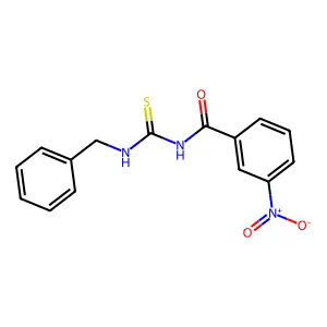 N-(benzylcarbamothioyl)-3-nitrobenzamide structure