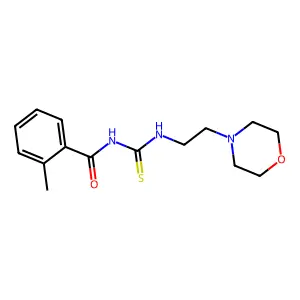 2-methyl-N-(2-morpholin-4-ylethylcarbamothioyl)benzamide structure