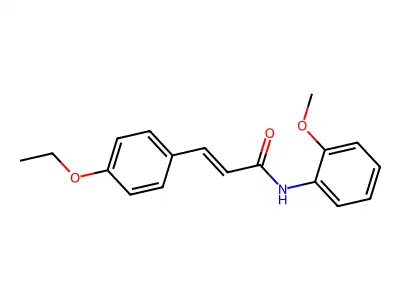 (2E)-3-(4-ethoxyphenyl)-N-(2-methoxyphenyl)prop-2-enamide structure