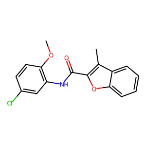 N-(5-chloro-2-methoxyphenyl)-3-methyl-1-benzofuran-2-carboxamide structure