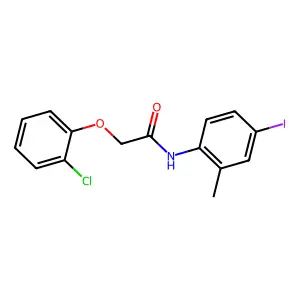 2-(2-chlorophenoxy)-N-(4-iodo-2-methylphenyl)acetamide structure