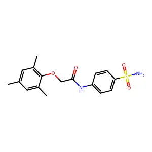 N-(4-sulfamoylphenyl)-2-(2,4,6-trimethylphenoxy)acetamide structure
