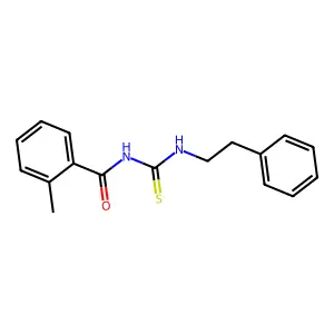 2-methyl-N-[(2-phenylethyl)carbamothioyl]benzamide structure