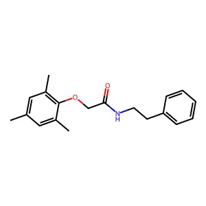 N-(2-phenylethyl)-2-(2,4,6-trimethylphenoxy)acetamide structure