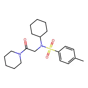 N-cyclohexyl-4-methyl-N-(2-oxo-2-piperidin-1-ylethyl)benzenesulfonamide structure