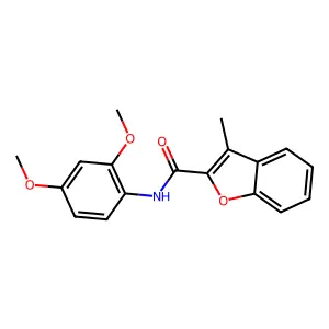 N-(2,4-dimethoxyphenyl)-3-methyl-1-benzofuran-2-carboxamide structure