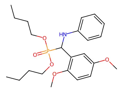 N-[dibutoxyphosphoryl-(2,5-dimethoxyphenyl)methyl]aniline structure