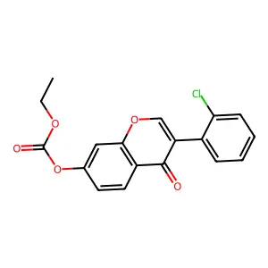 3-(2-chlorophenyl)-4-oxo-4H-chromen-7-yl ethyl carbonate structure