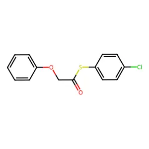 S-(4-chlorophenyl) 2-phenoxyethanethioate structure