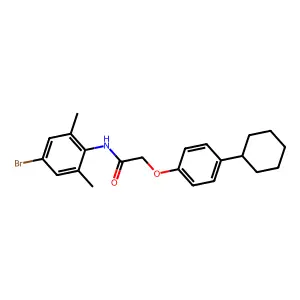N-(4-bromo-2,6-dimethylphenyl)-2-(4-cyclohexylphenoxy)acetamide structure