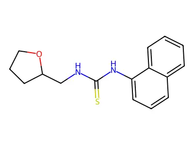 1-Naphthalen-1-yl-3-(tetrahydrofuran-2-ylmethyl)thiourea structure