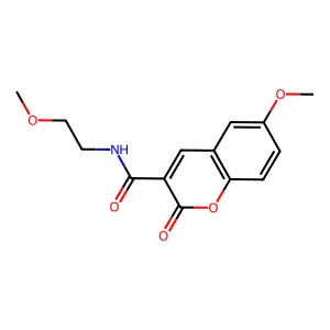 6-methoxy-N-(2-methoxyethyl)-2-oxo-2H-chromene-3-carboxamide structure
