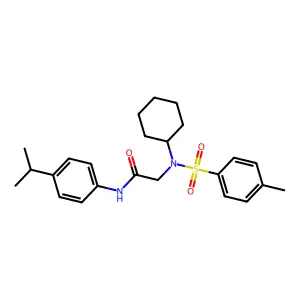 2-[cyclohexyl-(4-methylphenyl)sulfonylamino]-N-(4-propan-2-ylphenyl)acetamide structure