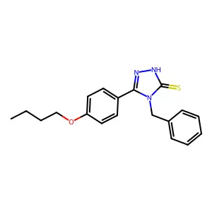 4-benzyl-5-(4-butoxyphenyl)-4H-1,2,4-triazole-3-thiol structure
