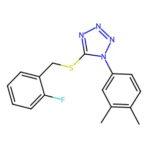 1-(3,4-Dimethyl-phenyl)-5-(2-fluoro-benzylsulfanyl)-1H-tetrazole structure