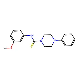 N-(3-methoxyphenyl)-4-phenylpiperazine-1-carbothioamide structure