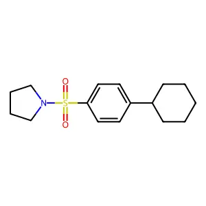 1-((4-Cyclohexylphenyl)sulfonyl)pyrrolidine structure
