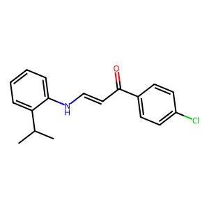(E)-1-(4-chlorophenyl)-3-(2-propan-2-ylanilino)prop-2-en-1-one structure