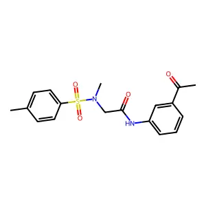 N-(3-acetylphenyl)-2-[methyl-(4-methylphenyl)sulfonylamino]acetamide structure