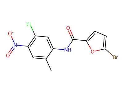 5-bromo-N-(5-chloro-2-methyl-4-nitrophenyl)furan-2-carboxamide structure