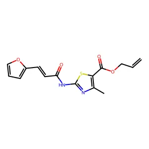 (E)-allyl 2-(3-(furan-2-yl)acrylamido)-4-methylthiazole-5-carboxylate structure