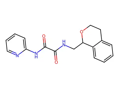 N-(3,4-dihydro-1H-isochromen-1-ylmethyl)-N'-pyridin-2-yloxamide structure