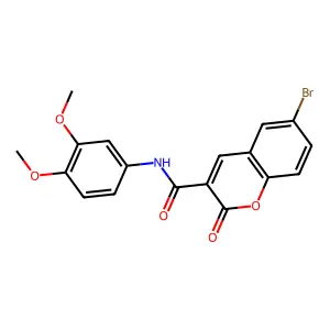 6-bromo-N-(3,4-dimethoxyphenyl)-2-oxo-2H-chromene-3-carboxamide structure