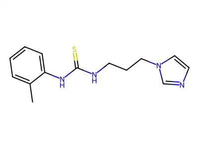 1-[3-(1H-imidazol-1-yl)propyl]-3-(2-methylphenyl)thiourea structure