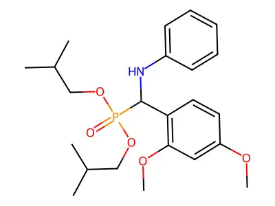 N-[bis(2-methylpropoxy)phosphoryl-(2,4-dimethoxyphenyl)methyl]aniline structure