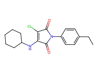3-Chloro-4-(cyclohexylamino)-1-(4-ethylphenyl)pyrrole-2,5-dione structure