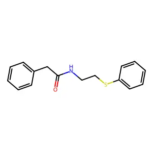 2-phenyl-N-[2-(phenylsulfanyl)ethyl]acetamide structure