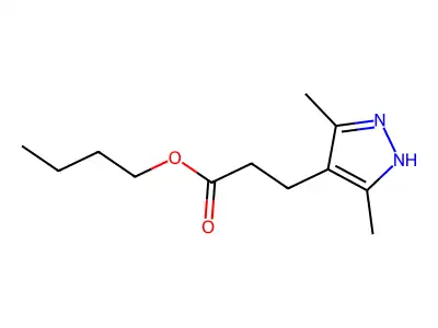 butyl 3-(3,5-dimethyl-1H-pyrazol-4-yl)propanoate structure