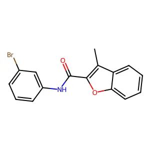 N-(3-bromophenyl)-3-methyl-1-benzofuran-2-carboxamide structure