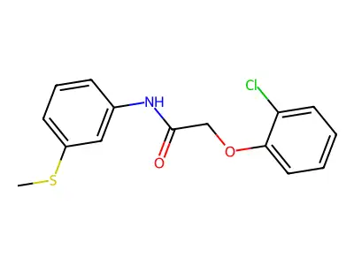 2-(2-chlorophenoxy)-N-[3-(methylsulfanyl)phenyl]acetamide structure