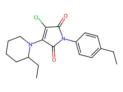 3-Chloro-1-(4-ethylphenyl)-4-(2-ethylpiperidin-1-yl)pyrrole-2,5-dione structure