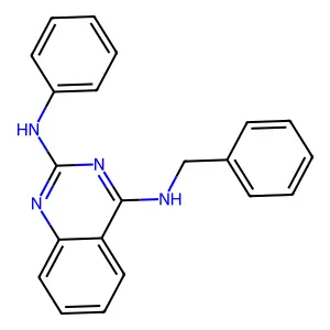 4-N-benzyl-2-N-phenylquinazoline-2,4-diamine structure