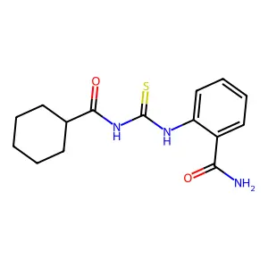 2-(Cyclohexanecarbonylcarbamothioylamino)benzamide structure