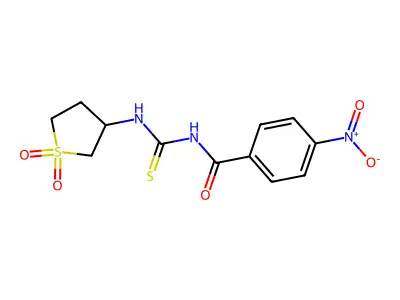 3-(1,1-Dioxo-1lambda6-thiolan-3-yl)-1-(4-nitrobenzoyl)thiourea structure