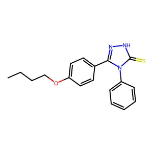 3-(4-butoxyphenyl)-4-phenyl-1H-1,2,4-triazole-5-thione structure