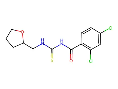 2,4-dichloro-N-(oxolan-2-ylmethylcarbamothioyl)benzamide structure