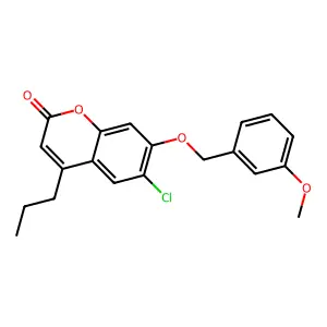 6-chloro-7-[(3-methoxybenzyl)oxy]-4-propyl-2H-chromen-2-one structure
