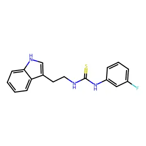 1-(3-fluorophenyl)-3-[2-(1H-indol-3-yl)ethyl]thiourea structure